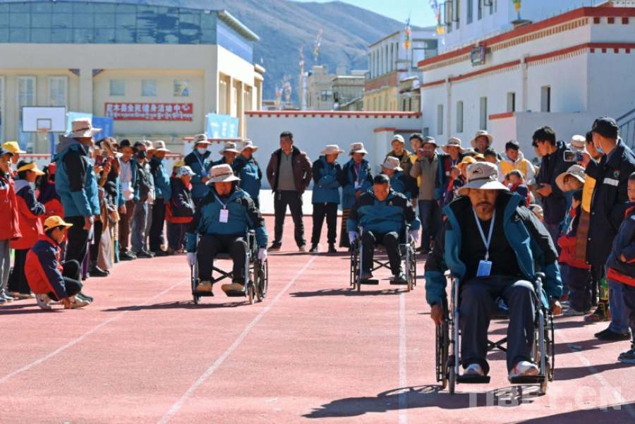 球盟会入口：尼木县举行残疾人文艺进乡村活动(图1)